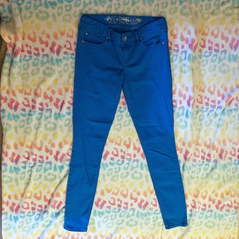 EXPRESS Robins Egg Blue Stella Low Rise Jegging